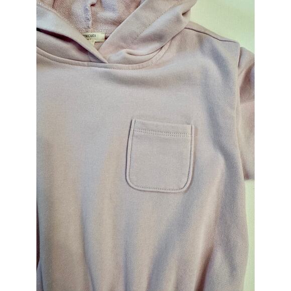 Crewcuts Girls Pink Hoodie Sweatshirt Dress Mauve Size 8 terry pullover - Picture 3 of 6